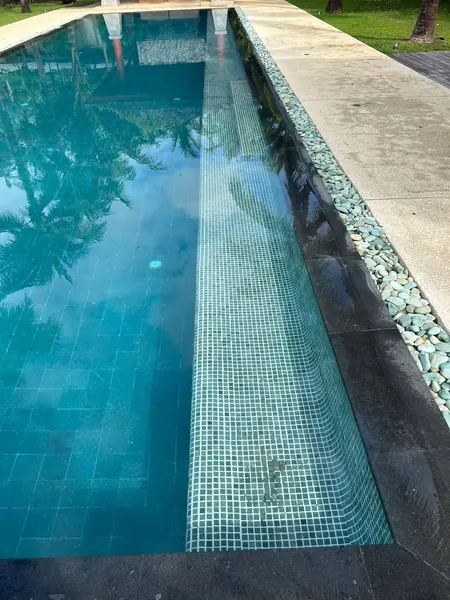 Private Villa, Red Palm — Irish Green — the old stone and mosaic along the pool