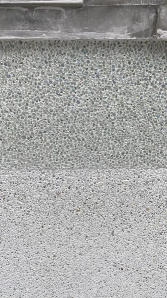 Private Villa, Phuket — the transition from the PebbleCrete Glass ledge to the mother-of-pearl PebbleCrete Supreme interior
