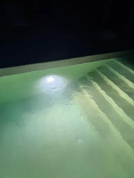 Onyx Villas, Rawai — the steps under the pool lights