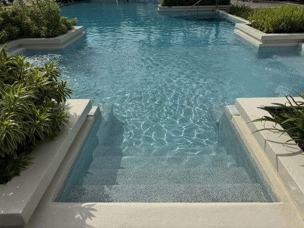 SAii Phi Phi — the broad steps running down into the pool