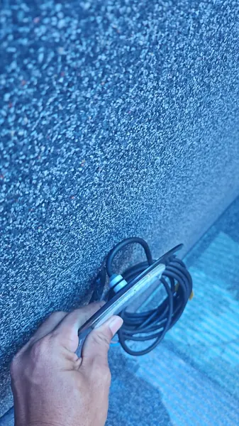Sea Stone Private Pool Villas — fitting a new pool light