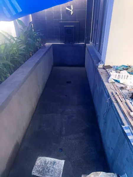 Sea Stone Private Pool Villas — the pool in its new finish, before filling