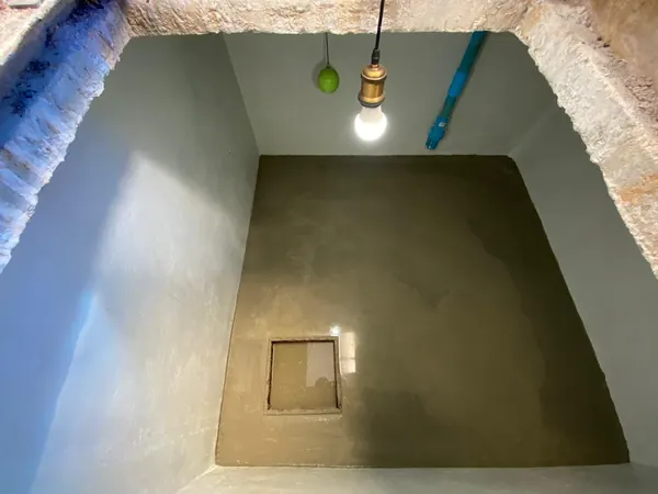Sea Stone Private Pool Villas — waterproofing the sump tank floor