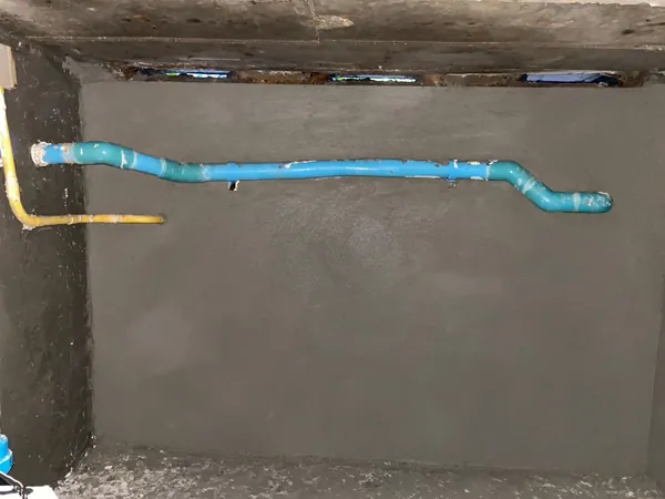 Sea Stone Private Pool Villas — the sump tank replastered