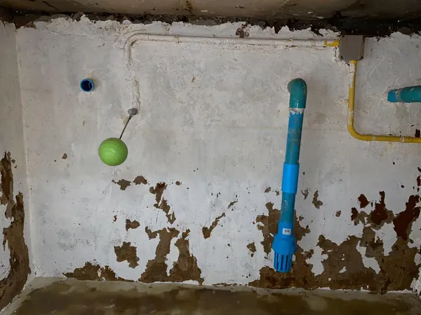 Sea Stone Private Pool Villas — the sump tank before the works