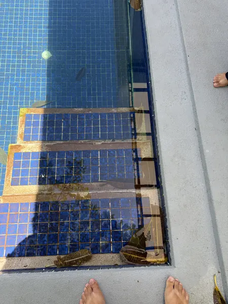 Sea Stone Private Pool Villas — the pool and its steps before the renovation