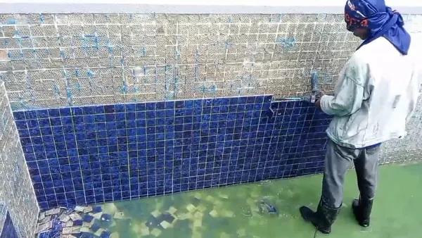 Sea Stone Private Pool Villas — knocking the old 5×5 mosaic off the wall