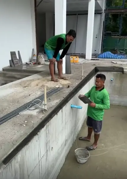 The Estate, Ao Po — rendering the pool wall
