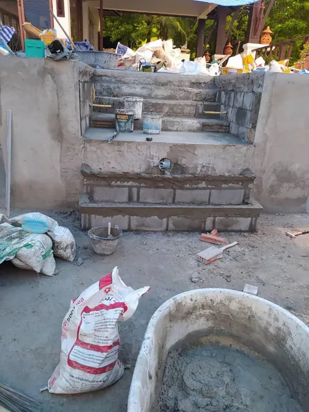 The Estate, Ao Po — building the new steps