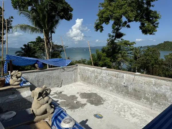 The Estate, Ao Po — the pool stripped back to the shell