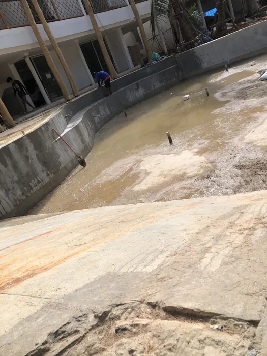 The Talay — new pool shell before the finish is applied