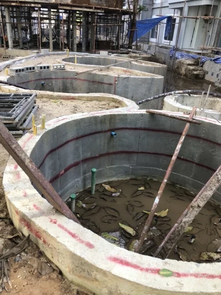 Title Serenity, Nai Yang — the circular pool before the finish