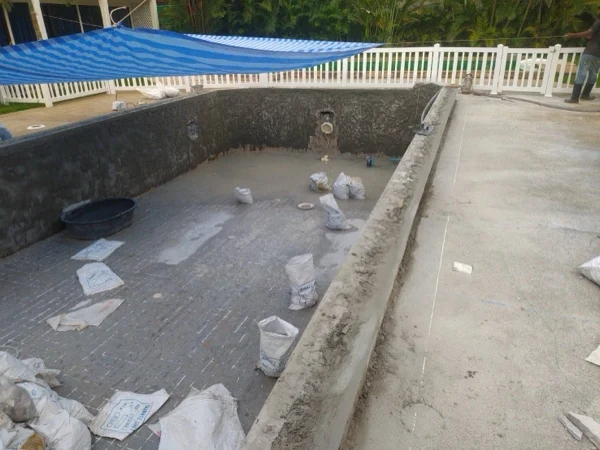 Private Villa, Khao Lak — the pool rendered through, ready for the finish
