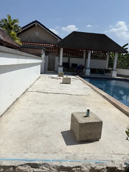 Village Clubhouse — Pool Deck — the old pool deck before the works