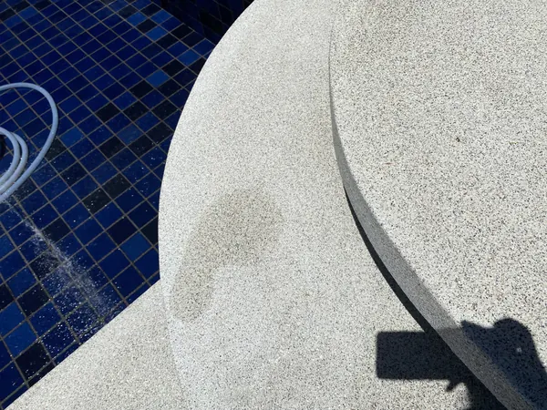 Vista del Mar, Naithon — Sea-View Pool — the curved step edges