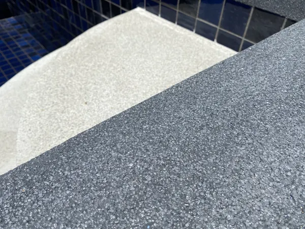 Vista del Mar, Naithon — Sea-View Pool — Black Granite and Granite side by side