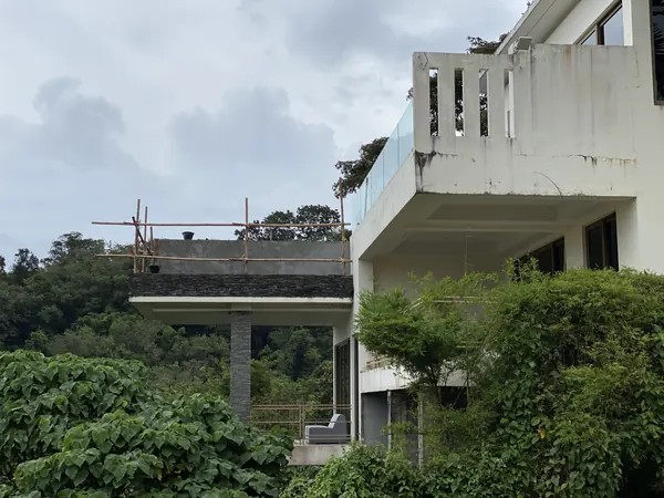 Vista del Mar, Naithon — Sea-View Pool — the villa during the works
