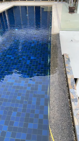 Vista del Mar, Naithon — Sea-View Pool — the pool before the works, with the old coping