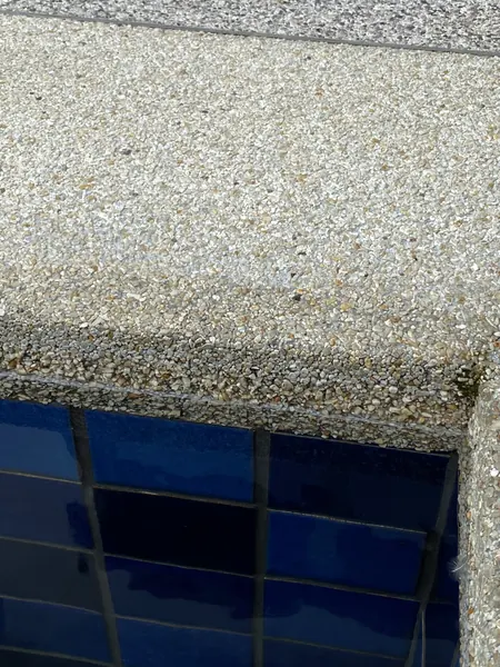 Vista del Mar, Naithon — Sea-View Pool — the old coping, close up