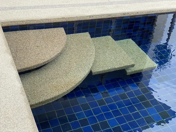 Vista del Mar, Naithon — Sea-View Pool — the old steps