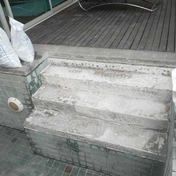 Wyndham Grand Phuket Kalim Bay — the steps stripped back beside the deck