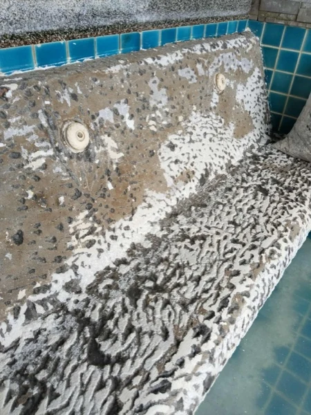 Wyndham Grand Phuket Kalim Bay — the old lounger surface broken out to the shell