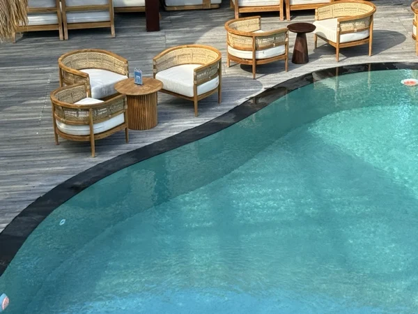 Zima Spa & Wellness — the main pool along the lounge terrace