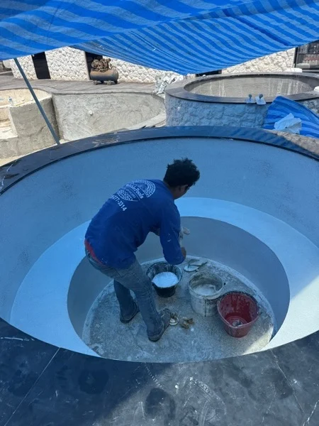 Zima Spa & Wellness — working the red mix in the hot plunge