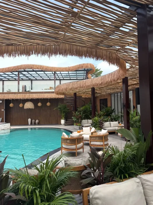 PebbleCrete Classic Irish Green in the main pool at ZIMA Spa, Rawai, Phuket