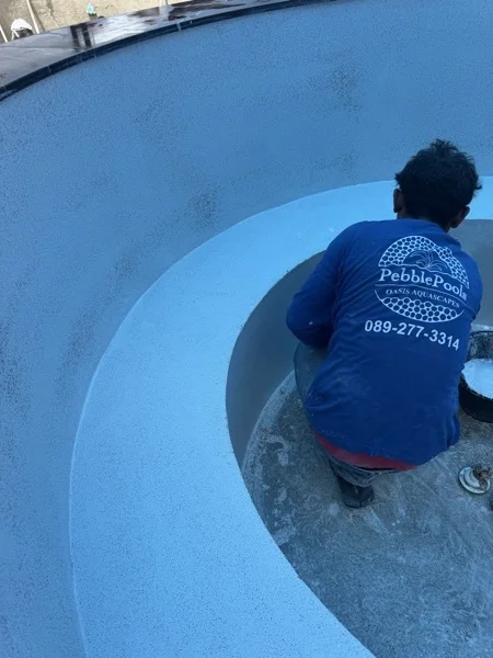Zima Spa & Wellness, Rawai — working the finish along the cold plunge wall