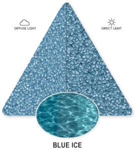 Blue Ice — ภาพประกอบตัวอย่าง PebbleCrete Classic