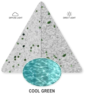 Cool Green — ภาพประกอบตัวอย่าง PebbleCrete Classic