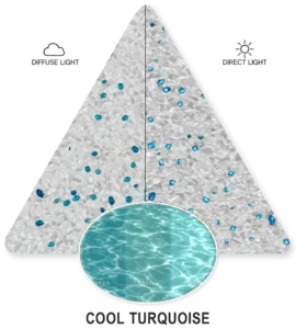 Cool Turquoise — ภาพประกอบตัวอย่าง PebbleCrete Classic