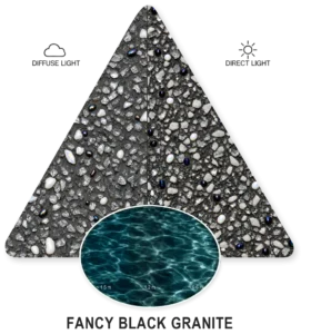 Fancy Black Granite — ภาพประกอบตัวอย่าง PebbleCrete Classic