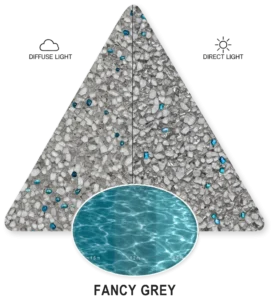 Fancy Grey — ภาพประกอบตัวอย่าง PebbleCrete Classic