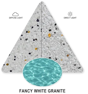 Fancy White Granite — ภาพประกอบตัวอย่าง PebbleCrete Classic