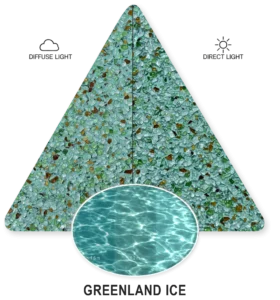 Greenland Ice — ภาพประกอบตัวอย่าง PebbleCrete Classic