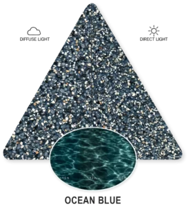 Ocean Blue — ภาพประกอบตัวอย่าง PebbleCrete Classic