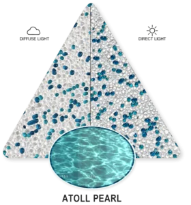 Atoll Pearl — ภาพประกอบตัวอย่าง PebbleCrete Glass