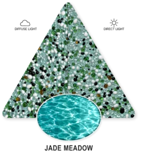Jade Meadow — ภาพประกอบตัวอย่าง PebbleCrete Glass