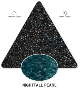 Nightfall Pearl — ภาพประกอบตัวอย่าง PebbleCrete Glass