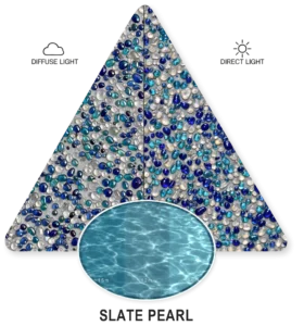 Slate Pearl — ภาพประกอบตัวอย่าง PebbleCrete Glass
