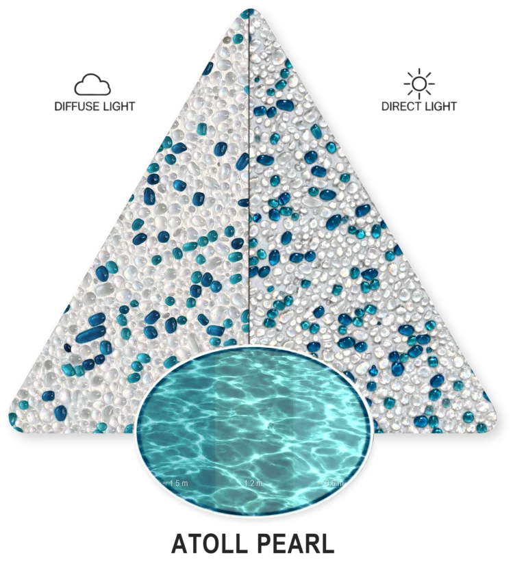 Atoll Pearl — PebbleCrete Glass sample illustration