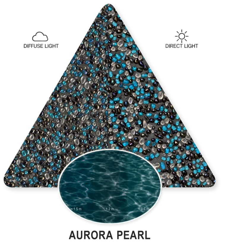 Aurora Pearl — PebbleCrete Glass sample illustration
