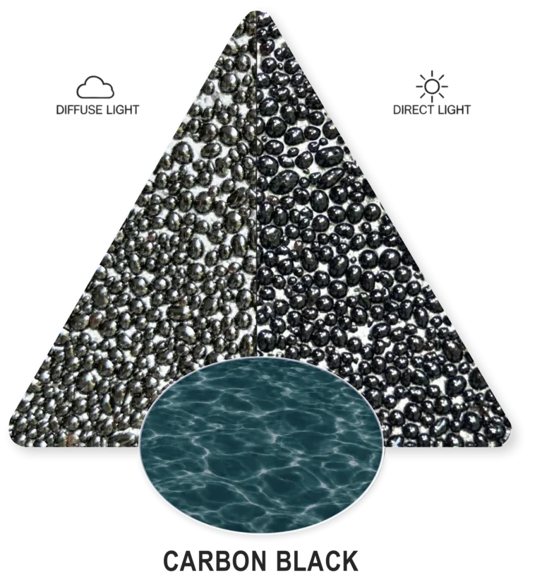 Carbon Black — PebbleCrete Glass sample illustration