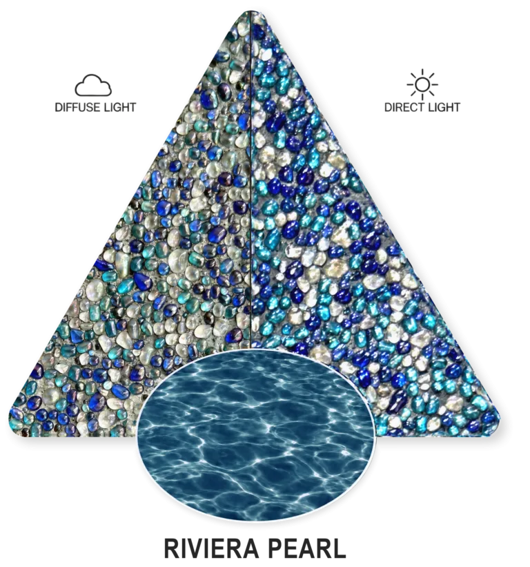 Riviera Pearl — PebbleCrete Glass sample illustration