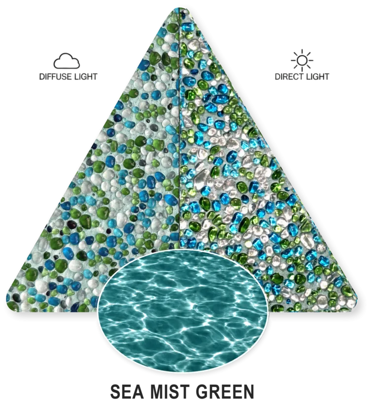 Sea Mist Green — PebbleCrete Glass sample illustration
