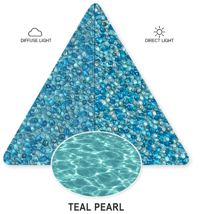 Teal Pearl — PebbleCrete Glass sample illustration