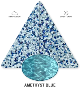 Amethyst Blue — ภาพประกอบตัวอย่าง PebbleCrete Supreme