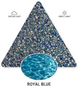 Royal Blue — ภาพประกอบตัวอย่าง PebbleCrete Supreme